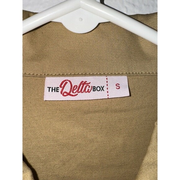 The Delta Box Womens Khaki Delta Sigma Theta Police Button Up Shirt Size Small - Picture 4 of 11